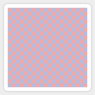 Wonky Checkerboard, Pink and Lavender Magnet